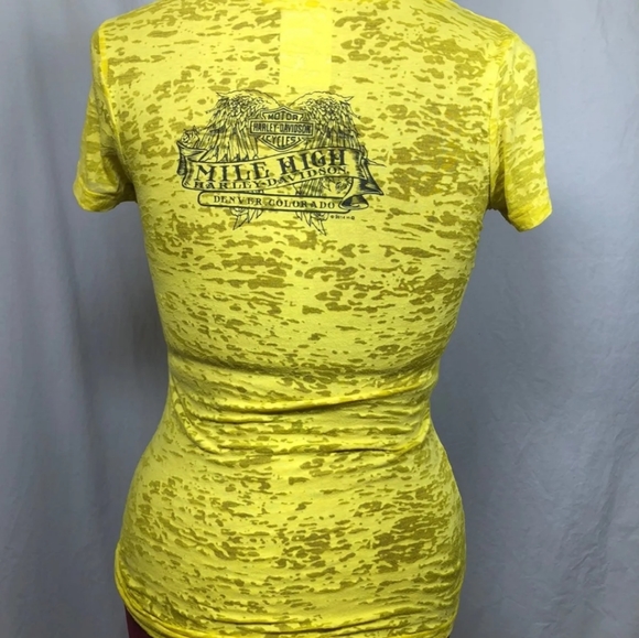 Harley-Davidson Yellow Burnout Tee - Picture 2 of 9